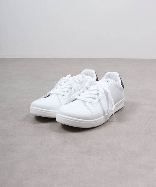 AAA(トリプルエー)の「AAA+ コートタイプ ベーシックスニーカー(スニーカー・レディース・レッド/ブラック×ブラック/ホワイト×ホワイト/ブラック/グリーン/ホワイト・41/39/37/36/35/40/38)」の7枚目の写真