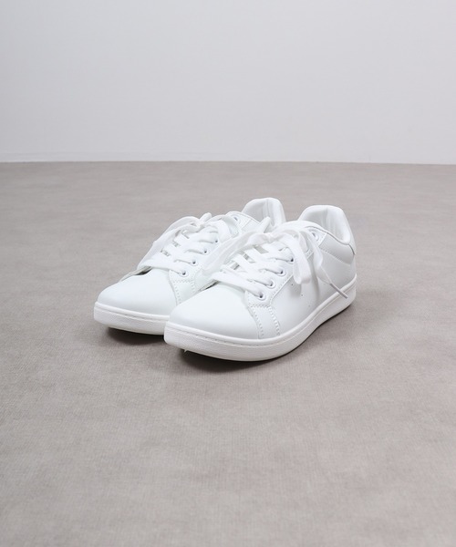 AAA(トリプルエー)の「AAA+ コートタイプ ベーシックスニーカー(スニーカー・レディース・レッド/ブラック×ブラック/ホワイト×ホワイト/ブラック/グリーン/ホワイト・41/39/37/36/35/40/38)」の9枚目の写真