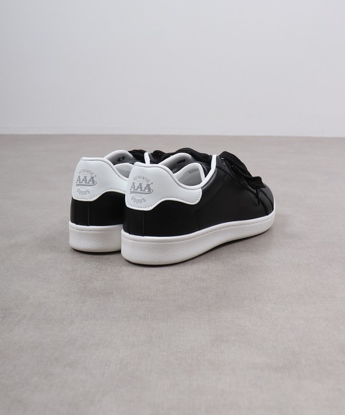 AAA(トリプルエー)の「AAA+ コートタイプ ベーシックスニーカー(スニーカー・レディース・レッド/ブラック×ブラック/ホワイト×ホワイト/ブラック/グリーン/ホワイト・41/39/37/36/35/40/38)」の12枚目の写真