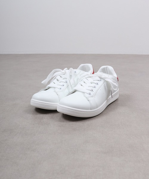 AAA(トリプルエー)の「AAA+ コートタイプ ベーシックスニーカー(スニーカー・レディース・レッド/ブラック×ブラック/ホワイト×ホワイト/ブラック/グリーン/ホワイト・41/39/37/36/35/40/38)」の17枚目の写真