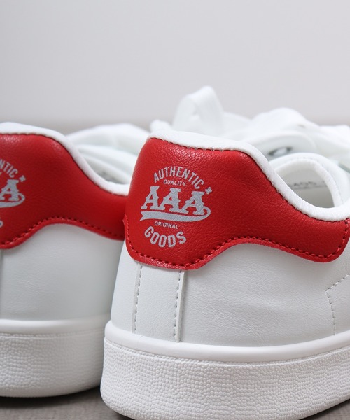 AAA(トリプルエー)の「AAA+ コートタイプ ベーシックスニーカー(スニーカー・レディース・レッド/ブラック×ブラック/ホワイト×ホワイト/ブラック/グリーン/ホワイト・41/39/37/36/35/40/38)」の21枚目の写真