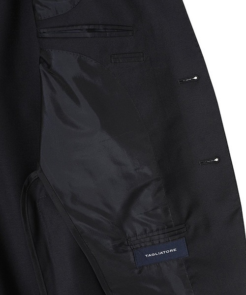 <美品>TAGLIATORE ブラック super110's ウールスーツ 48 SUITS VESVIO SUPER110'S WOOL | TAGLIATORE(タリアトーレ) / アウター
