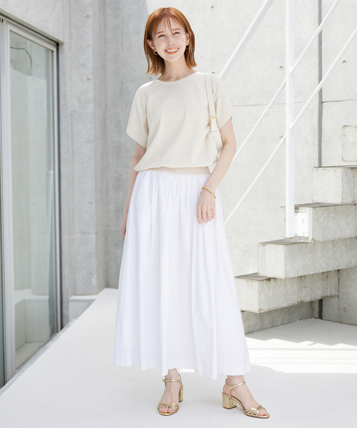 未使用　スローブイエナSLOBE IENA アイスコットンプルオーバー セール】《追加2》コットンダブルフェイスプルオーバー（ニット