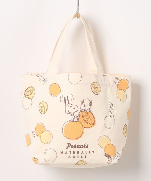 PEANUTS(ピーナッツ)の「【 PEANUTS 】 スヌーピー ランチバッグ 24S4(エコバッグ/サブバッグ・レディース・ピンク/オレンジ・FREE)」の3枚目の写真