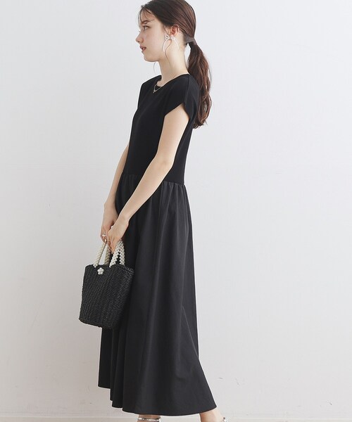 couture brooch(クチュールブローチ)の「◆ドッキングニットワンピース(ワンピース・レディース・ブラック/ベージュ系その他2/ブルー系4・36/38/40/42)」の9枚目の写真