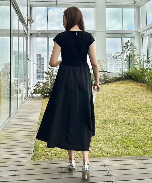 couture brooch(クチュールブローチ)の「◆ドッキングニットワンピース(ワンピース・レディース・ブラック/ベージュ系その他2/ブルー系4・36/38/40/42)」の16枚目の写真