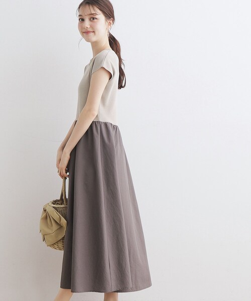 couture brooch(クチュールブローチ)の「◆ドッキングニットワンピース(ワンピース・レディース・ブラック/ベージュ系その他2/ブルー系4・36/38/40/42)」の22枚目の写真