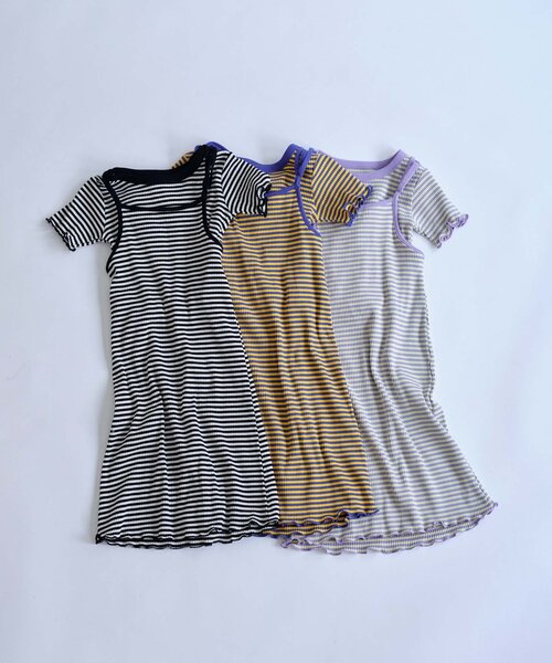 CIAOPANIC TYPY（チャオパニックティピー）の「■【KIDS】ボーダーコンパクトTee（Tシャツ/カットソー・キッズ・ブルー/パープル/ブラック・LARGE/SMALL/XX-LARGE/X-LARGE/MEDIUM）」の20枚目の写真