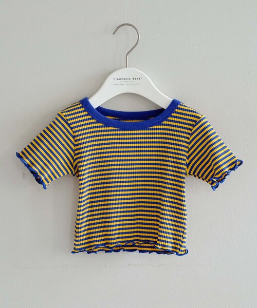 CIAOPANIC TYPY（チャオパニックティピー）の「■【KIDS】ボーダーコンパクトTee（Tシャツ/カットソー・キッズ・ブルー/パープル/ブラック・LARGE/SMALL/XX-LARGE/X-LARGE/MEDIUM）」の21枚目の写真