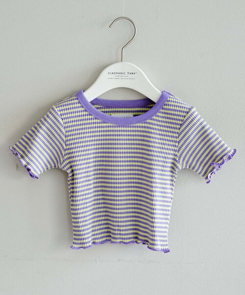 CIAOPANIC TYPY（チャオパニックティピー）の「■【KIDS】ボーダーコンパクトTee（Tシャツ/カットソー・キッズ・ブルー/パープル/ブラック・LARGE/SMALL/XX-LARGE/X-LARGE/MEDIUM）」の22枚目の写真