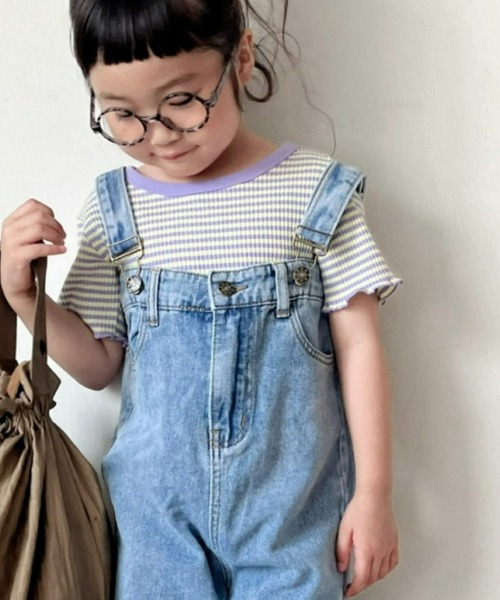 CIAOPANIC TYPY（チャオパニックティピー）の「■【KIDS】ボーダーコンパクトTee（Tシャツ/カットソー・キッズ・ブルー/パープル/ブラック・LARGE/SMALL/XX-LARGE/X-LARGE/MEDIUM）」の3枚目の写真