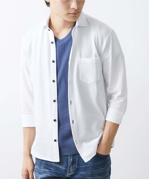 MK MICHEL KLEIN HOMME （エムケーミッシェルクランオム）の「ストライプサッカーシャツ（シャツ/ブラウス・メンズ）」