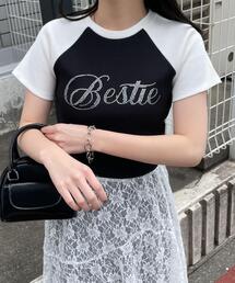 WEGO | WEGO/【24年春夏新作】ラインストーンラグランちびT(Tシャツ/カットソー)
