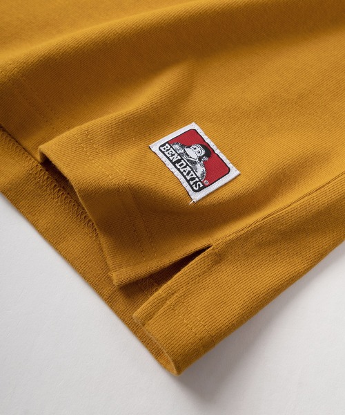 BEN DAVIS(ベンデイビス)の「【BEN DAVIS/ベンデイビス】ワンポイント&バックBIGルードロゴ刺繍デザイン ハーフジップ スウェットボーリングシャツ/半袖Tシャツ/ビッグシルエット(Tシャツ/カットソー・メンズ・マスタード/ホワイト×ブラック/ブラック×ホワイト・M/L/XL)」の12枚目の写真
