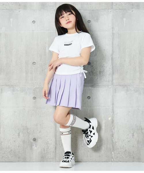 ANAP kids(アナップキッズ)の「サイドシャーリングバタフライあきトップス(Tシャツ/カットソー・キッズ・ブラック/ライム/ホワイト・130cm/120cm/110cm)」の11枚目の写真