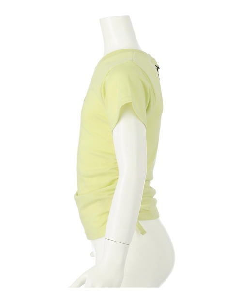 ANAP kids(アナップキッズ)の「サイドシャーリングバタフライあきトップス(Tシャツ/カットソー・キッズ・ブラック/ライム/ホワイト・130cm/120cm/110cm)」の4枚目の写真