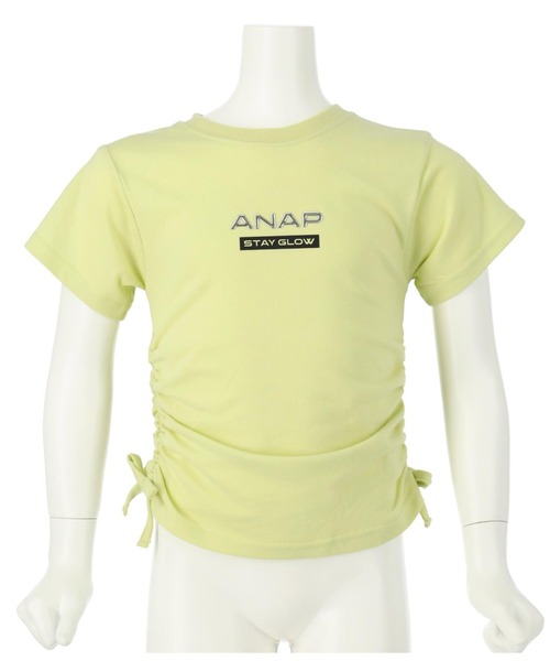 ANAP kids(アナップキッズ)の「サイドシャーリングバタフライあきトップス(Tシャツ/カットソー・キッズ・ブラック/ライム/ホワイト・130cm/120cm/110cm)」の20枚目の写真