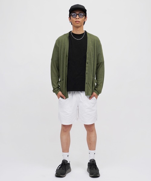 ACQUIESCE(アクイエス)の「春夏用サマーニット薄手カーディガン(Tシャツ/カットソー・メンズ・ブラック/カーキ/グレー/ターコイズブルー/ライトイエロー/ネイビー・MEDIUM/LARGE/X-LARGE)」の13枚目の写真