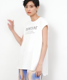 OPAQUE.CLIP | UV フレンチスリーブロゴTシャツ【洗濯機洗い可】(Tシャツ/カットソー)