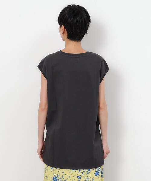 OPAQUE.CLIP（オペークドットクリップ）の「◆UV フレンチスリーブロゴTシャツ【洗濯機洗い可】（Tシャツ/カットソー・レディース・ホワイト/チャコールグレー/ライトベージュ・36/40/38）」の18枚目の写真