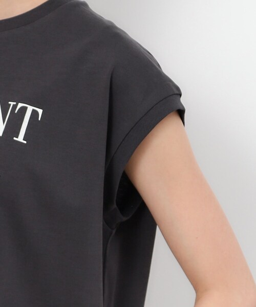 OPAQUE.CLIP（オペークドットクリップ）の「◆UV フレンチスリーブロゴTシャツ【洗濯機洗い可】（Tシャツ/カットソー・レディース・ホワイト/チャコールグレー/ライトベージュ・36/40/38）」の20枚目の写真