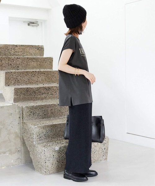 SLOBE IENA(スローブイエナ)の「《追加》VACANCESロゴフレンチTEE(Tシャツ/カットソー・レディース・チャコールグレー/アイボリー/カーキ・FREE)」の6枚目の写真