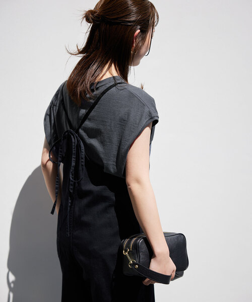 SLOBE IENA(スローブイエナ)の「《追加》VACANCESロゴフレンチTEE(Tシャツ/カットソー・レディース・チャコールグレー/アイボリー/カーキ・FREE)」の17枚目の写真