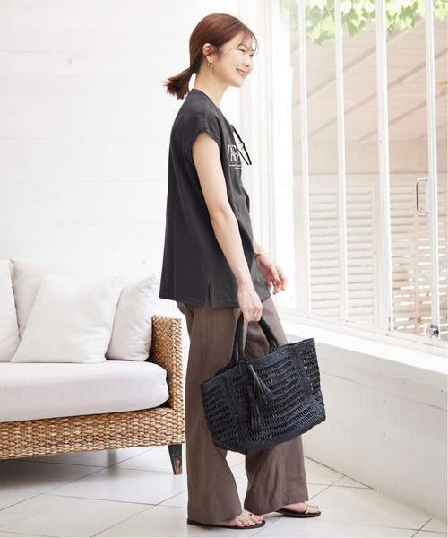 SLOBE IENA(スローブイエナ)の「《追加》VACANCESロゴフレンチTEE(Tシャツ/カットソー・レディース・チャコールグレー/アイボリー/カーキ・FREE)」の20枚目の写真