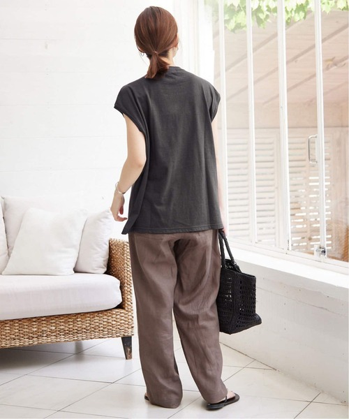 SLOBE IENA(スローブイエナ)の「《追加》VACANCESロゴフレンチTEE(Tシャツ/カットソー・レディース・チャコールグレー/アイボリー/カーキ・FREE)」の21枚目の写真
