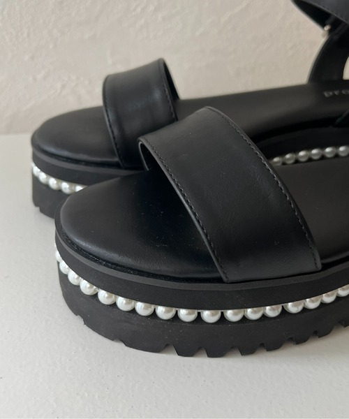 prose verse（プロズヴェール）の「パールヒール厚底サンダル（サンダル・レディース・ブラック・SMALL/MEDIUM/LARGE）」の9枚目の写真