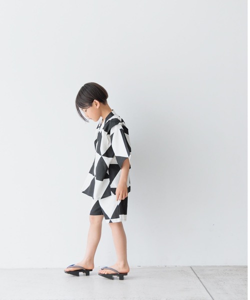 LOWRYS FARM(ローリーズファーム)の「ジンベエ 122199(浴衣・キッズ・ブラック・110cm/130cm/150cm)」の1枚目の写真