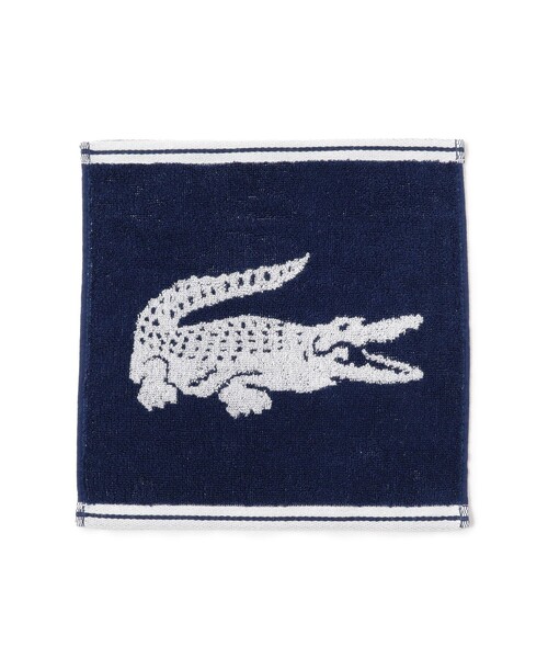 BEAMS BOY(ビームスボーイ)の「LACOSTE / クロック タオルチーフ(ハンカチ/ハンドタオル・レディース・グリーン/ネイビー・ONE SIZE)」の1枚目の写真