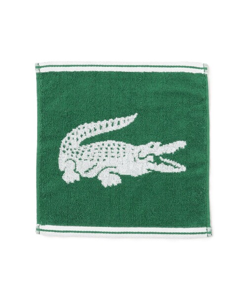 BEAMS BOY(ビームスボーイ)の「LACOSTE / クロック タオルチーフ(ハンカチ/ハンドタオル・レディース・グリーン/ネイビー・ONE SIZE)」の2枚目の写真