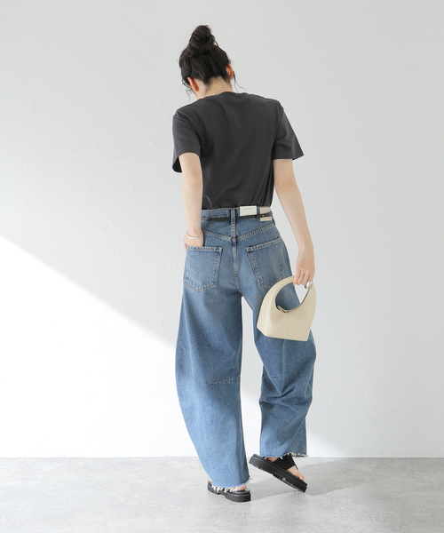 新品　Plage R’IAM SETIN Tシャツ　ホワイト plage（プラージュ）の「RIAM セットインTシャツ（Tシャツ/カットソー