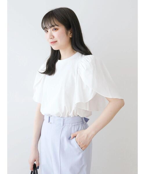 Sugar spoon(シュガースプーン)の「・SUGAR SPOON チューリップスリーブTEE(Tシャツ/カットソー・レディース・ライトグリーン/ライトグレー/オフホワイト/ブラック・FREE)」の5枚目の写真