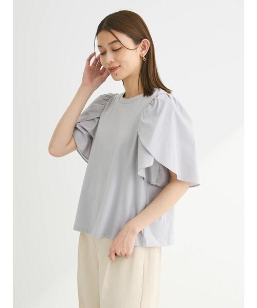 Sugar spoon(シュガースプーン)の「・SUGAR SPOON チューリップスリーブTEE(Tシャツ/カットソー・レディース・ライトグリーン/ライトグレー/オフホワイト/ブラック・FREE)」の15枚目の写真