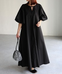 Riberry | フロントリボン袖バルーンワンピース(ワンピース)