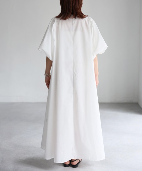 Riberry（リベリー）の「フロントリボン袖バルーンワンピース（ワンピース・レディース・ブラック/オフホワイト・MEDIUM）」の8枚目の写真