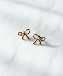 メタルリボンモチーフピアス