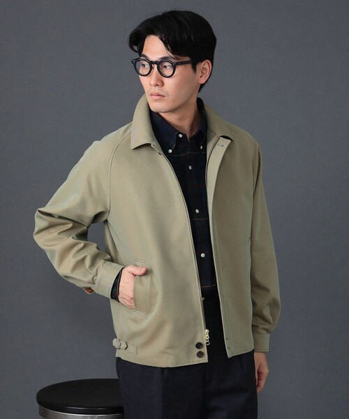 ビームスF ハリントンジャケット BEAMS F（ビームスF）ウール ハウンドトゥース ハリントン