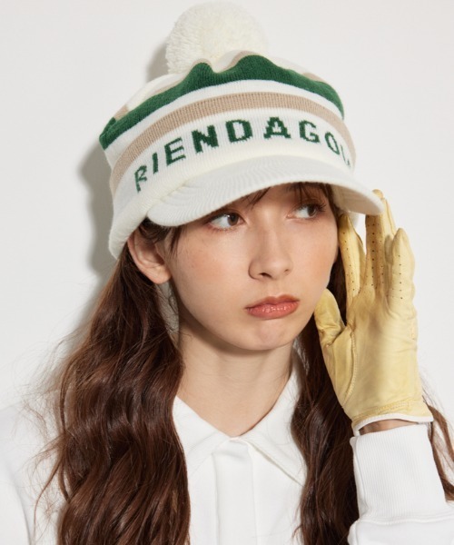 新品タグ付き【RIENDA GOLF】リエンダ　ゴルフ　コンパクトニットTOP RIENDA GOLF】ノースリーブーブコンパクトニットトップス 夏服