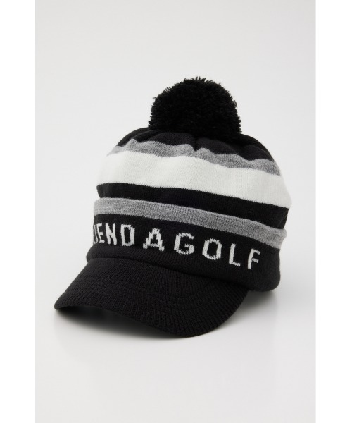 RIENDA GOLF(リエンダゴルフ)の「【RIENDA GOLF】 ボンボンロゴニットキャップ リエンダゴルフ(キャップ・レディース・ブラック/グレー/ホワイト・FREE)」の4枚目の写真
