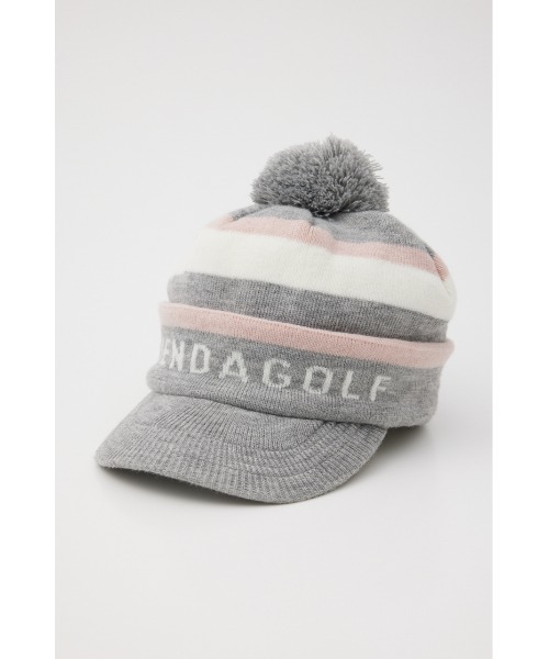 RIENDA GOLF(リエンダゴルフ)の「【RIENDA GOLF】 ボンボンロゴニットキャップ リエンダゴルフ(キャップ・レディース・ブラック/グレー/ホワイト・FREE)」の10枚目の写真