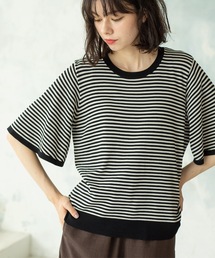 OPAQUE.CLIP | 《6color》クールタッチフレアスリーブニット【洗濯機洗い可/UVケア/接触冷感/抗ピル】(ニット/セーター)