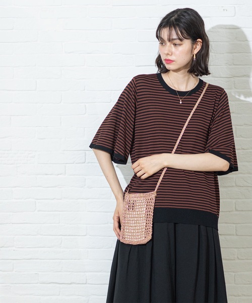 OPAQUE.CLIP(オペークドットクリップ)の「◆《6color》クールタッチフレアスリーブニット【洗濯機洗い可/UVケア/接触冷感/抗ピル】(ニット/セーター・レディース・ブラック/ブルー系その他/ライトベージュ/ダークブラウン系2/スモーキーグリーン系/ベージュ系その他5・40/38/42/36)」の15枚目の写真