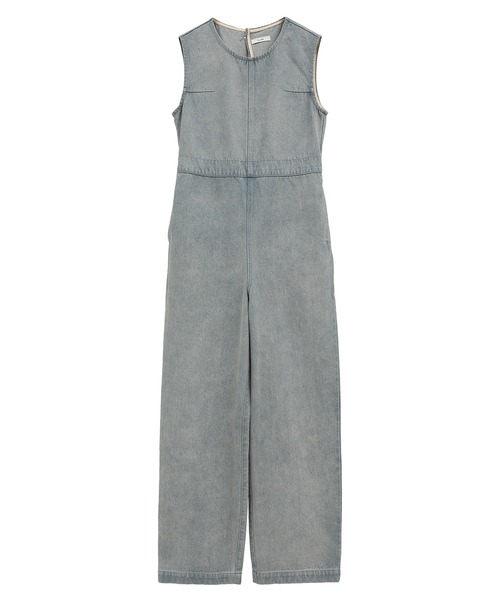 CLANE（クラネ）の「【CLANE/クラネ】バックオープンデニムオールインワン/BACK OPEN DENIM ALL IN ONE（つなぎ/オールインワン・レディース・ダークインディゴブルー/ライトブルー・0/1）」の11枚目の写真