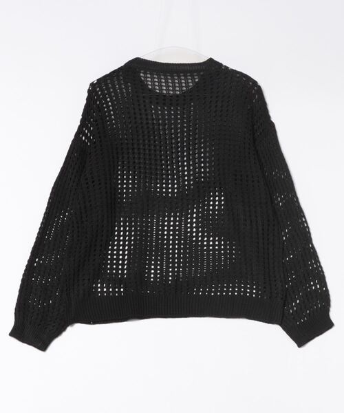 styiro(スタイロ)の「透かし編みニット メッシュプルオーバー(ニット/セーター・レディース・ブラック/ホワイト/グレー/カーキ・FREE)」の5枚目の写真