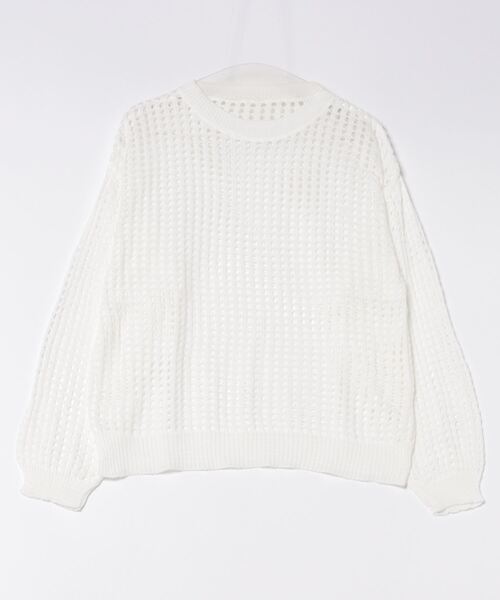 styiro(スタイロ)の「透かし編みニット メッシュプルオーバー(ニット/セーター・レディース・ブラック/ホワイト/グレー/カーキ・FREE)」の9枚目の写真