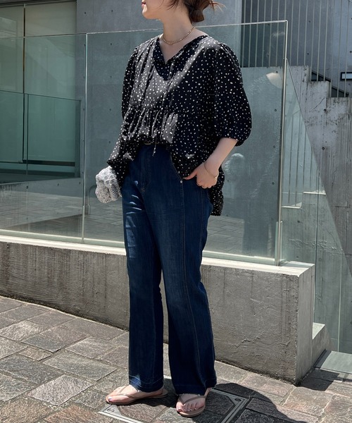 un dix cors（アンディコール）の「変形ドット2WAYチュニック（シャツ/ブラウス・レディース・ホワイト/ブラック・FREE）」の22枚目の写真