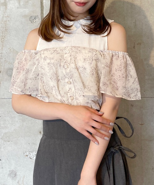 abc une face(アーベーセーアンフェイス)の「2WAYドッキングカットソー(Tシャツ/カットソー・レディース・ブラック/ホワイト/ホワイト系その他/パープル系その他/ブルー系その他/グレー/ブラック系その他・FREE)」の7枚目の写真